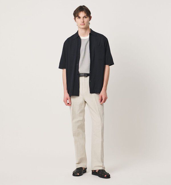 UNITED ARROWS「ポンチボーダー Tシャツ デオドラント 抗菌防臭 接触冷感」|Tシャツ・カットソー|