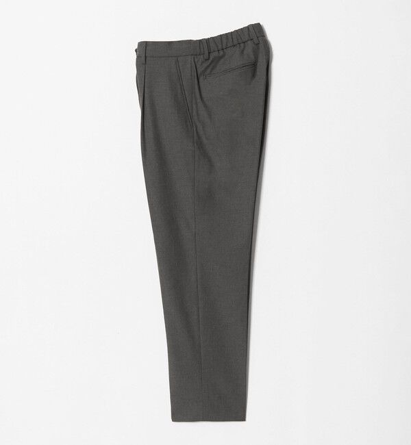 UNITED ARROWS「ツイル 1プリーツ テーパード イージー スラックス 2WAYストレッチ」|チノ|MD.GRAY