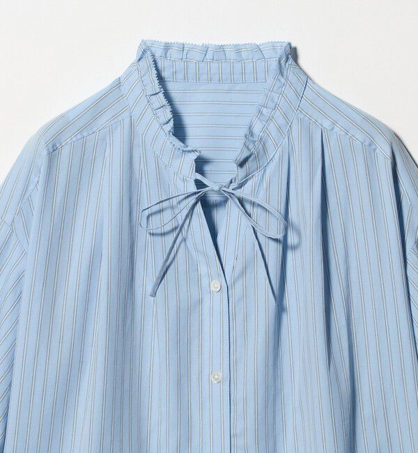 UNITED ARROWS green label relaxing「フリル ネック ショートスリーブ ブラウス」|シャツ・ブラウス|