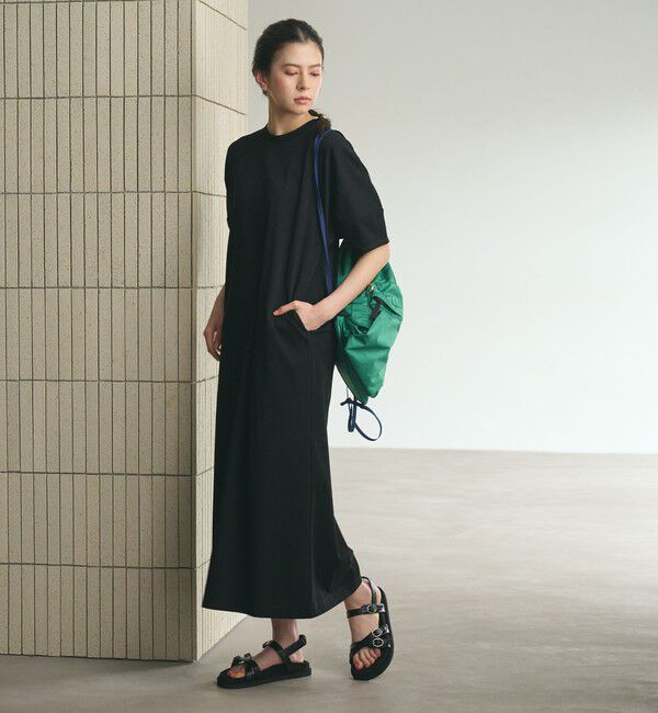 BEAUTY&YOUTH UNITED ARROWS「【WEB限定 Wardrobe DAILY MINIMAL】パフスリーブ カットワンピース UVカット 接触冷感」|ワンピース|BLACK