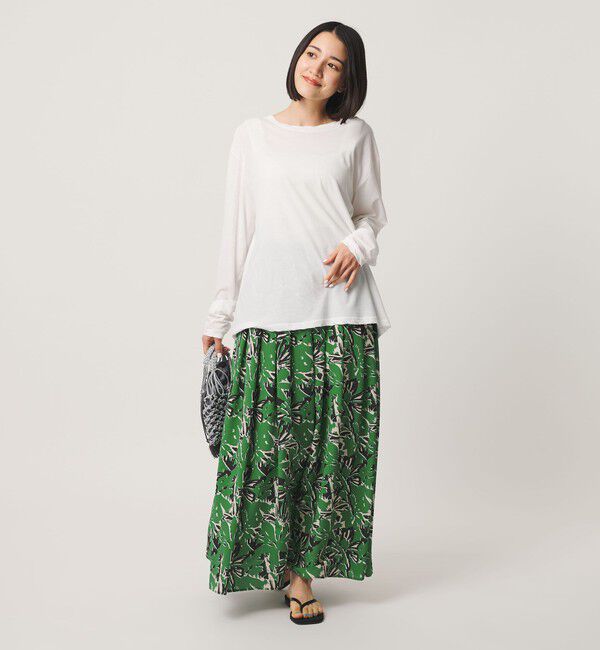 BEAUTY&YOUTH UNITED ARROWS「【WEB限定】フラワープリント タックスカート ウォッシャブル」|スカート|