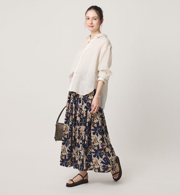 BEAUTY&YOUTH UNITED ARROWS「【WEB限定】フラワープリント タックスカート ウォッシャブル」|スカート|