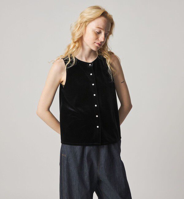 STEVEN ALAN「＜Steven Alan＞ベロア ノースリーブ」|カーディガン|