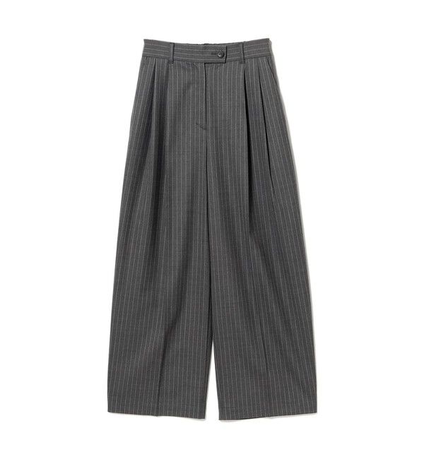 Demi-Luxe BEAMS 「エディター東原妙子 &times; Demi-Luxe BEAMS / ウォッシャブルウール バレルパンツ」|チノ|