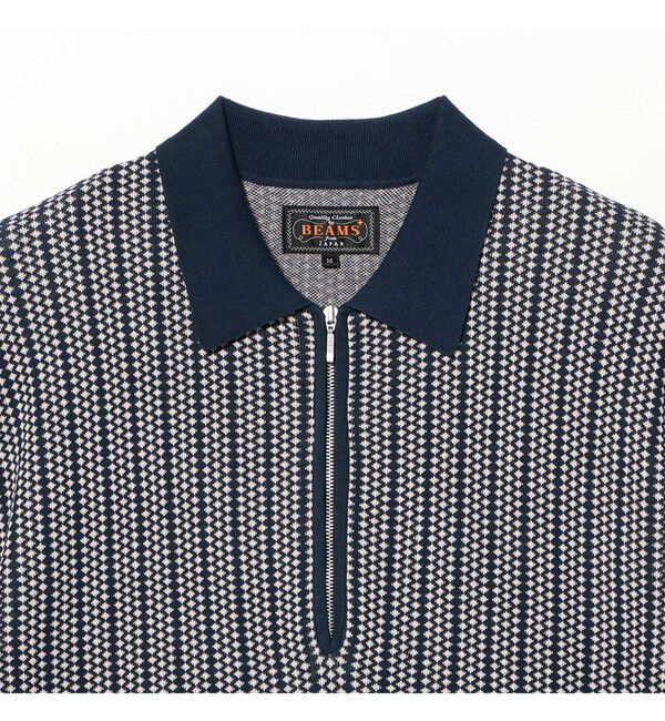 BEAMS PLUS「Half Zip Knit Polo」|ポロシャツ|