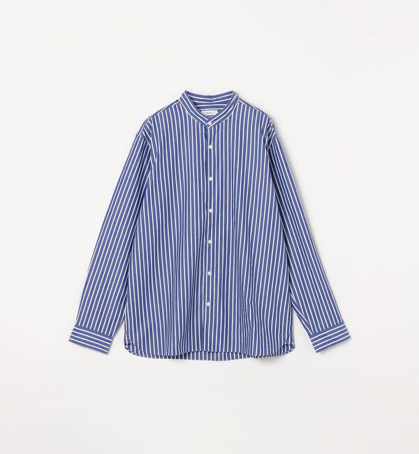 SHIPS any「SHIPS any:〈洗濯機可能〉ストライプ / ソリッド リラックス バンドカラー シャツ 26AW◆」|シャツ・ブラウス|