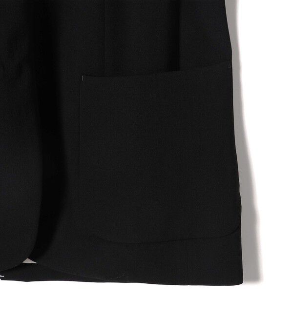 SHIPS for women「SHIPS Primary Navy Label: セミ フォーマル 梳毛 カラーレス ジャケット（セットアップ対応）」|ノーカラージャケット|