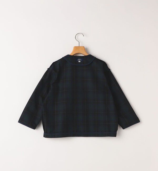 SHIPS KIDS「SHIPS KIDS:100～130cm /セレモニー チェック ノーカラー ジャケット」|ノーカラージャケット|