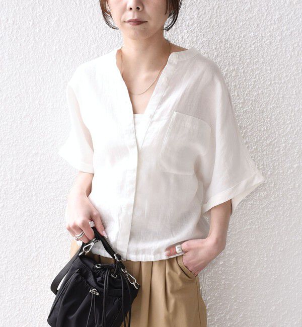 SHIPS Colors 「SHIPS Colors:〈洗濯機可能〉ユーロリネン (EURO Linen) ドロスト シャツ2◇」|シャツ・ブラウス|