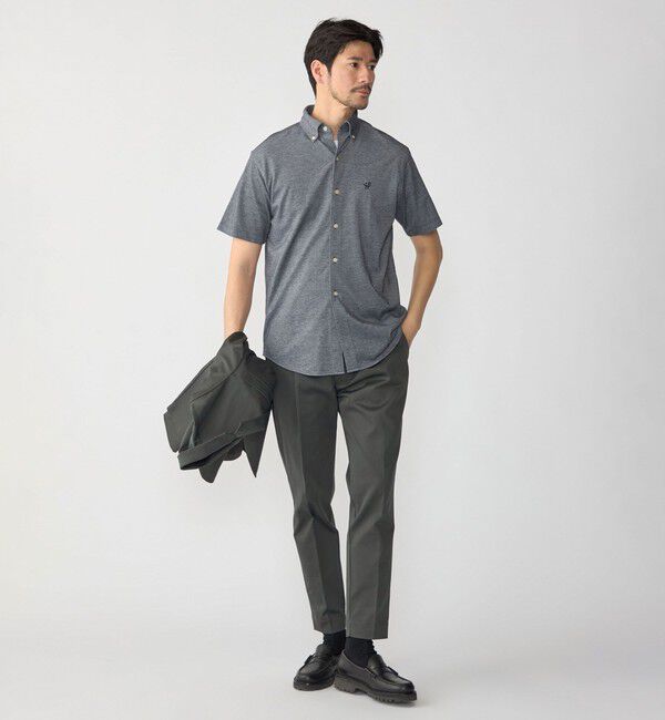SHIPS「【WEB限定】SHIPS: 〈吸水速乾〉ドライピケ ワンポイント ロゴ ボダンダウン シャツ」|Tシャツ・カットソー|