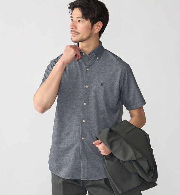 SHIPS「【WEB限定】SHIPS: 〈吸水速乾〉ドライピケ ワンポイント ロゴ ボダンダウン シャツ」|Tシャツ・カットソー|