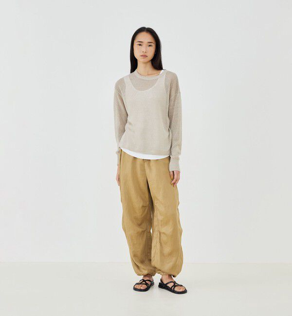 GALERIE VIE「リネンコード クルーネックプルオーバー」|ニット・セーター|