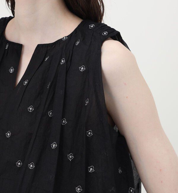 TOMORROWLAND BUYING WEAR「【別注】ne Quittez pas BLACK DOUBLE ORGANZA ノースリーブ トップス」|シャツ・ブラウス|