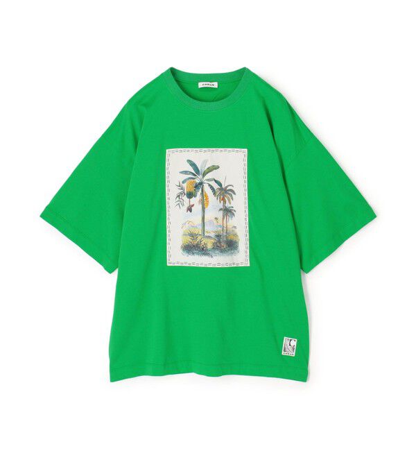 CABaN「スビンコットン TROPICAL HORIZON Tシャツ」|Tシャツ・カットソー|56 グリーン系