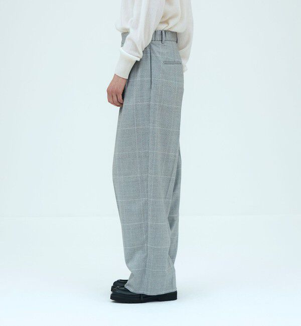 GALERIE VIE「【WEB先行予約】ライトフラノストレッチ タックストレートパンツ」|スラックス|