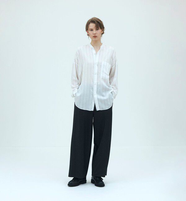 GALERIE VIE「【WEB先行予約】ライトフラノストレッチ イージーワイドパンツ」|その他|