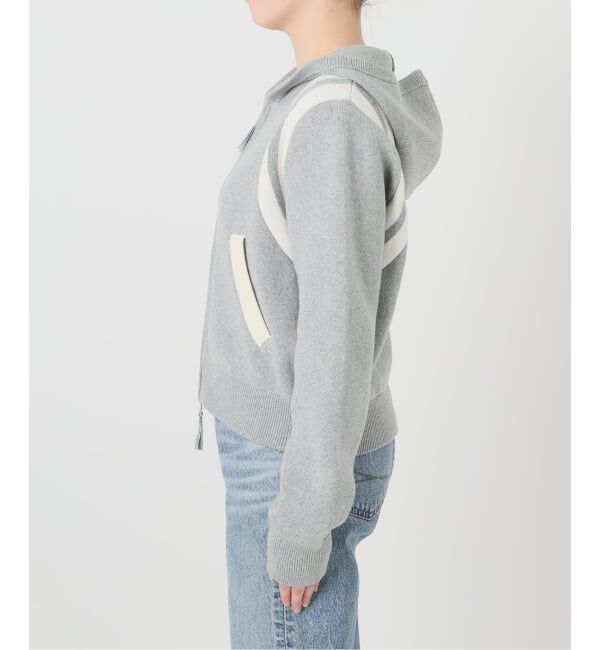 JOINT WORKS「≪予約≫カーブライン ジップ ニット フーディー / J Curved Line Zip Knit Hoodie」|ニット・セーター|