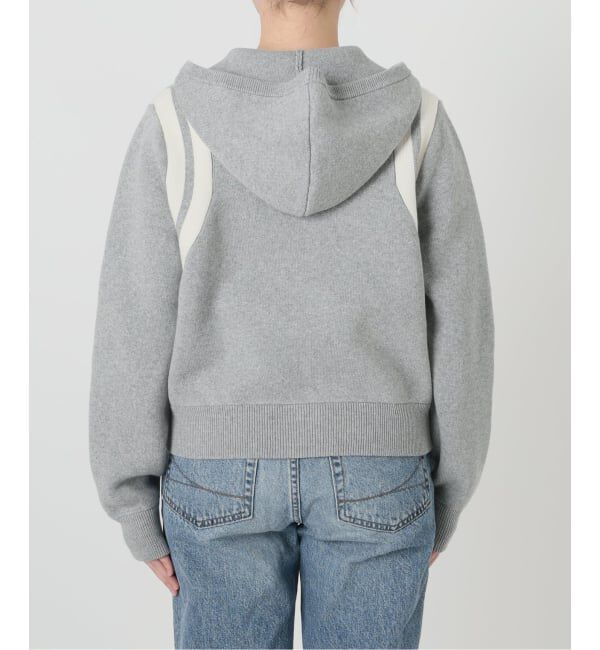 JOINT WORKS「≪予約≫カーブライン ジップ ニット フーディー / J Curved Line Zip Knit Hoodie」|ニット・セーター|