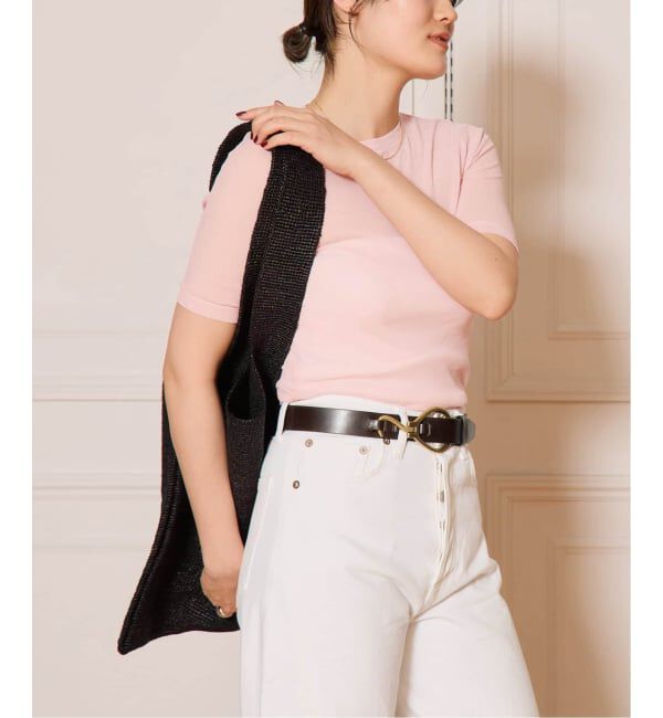IENA LA BOUCLE「《追加2》IENA LA BOUCLE 水撚りガスフライス半袖プルオーバー」|Tシャツ・カットソー|