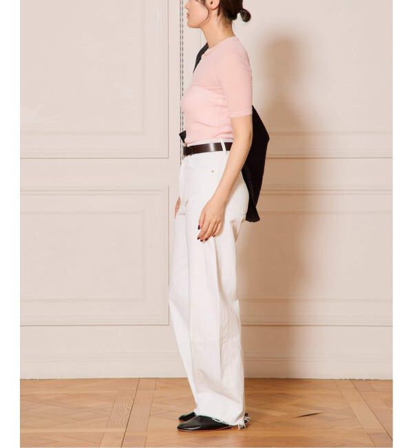 IENA LA BOUCLE「《追加2》IENA LA BOUCLE 水撚りガスフライス半袖プルオーバー」|Tシャツ・カットソー|