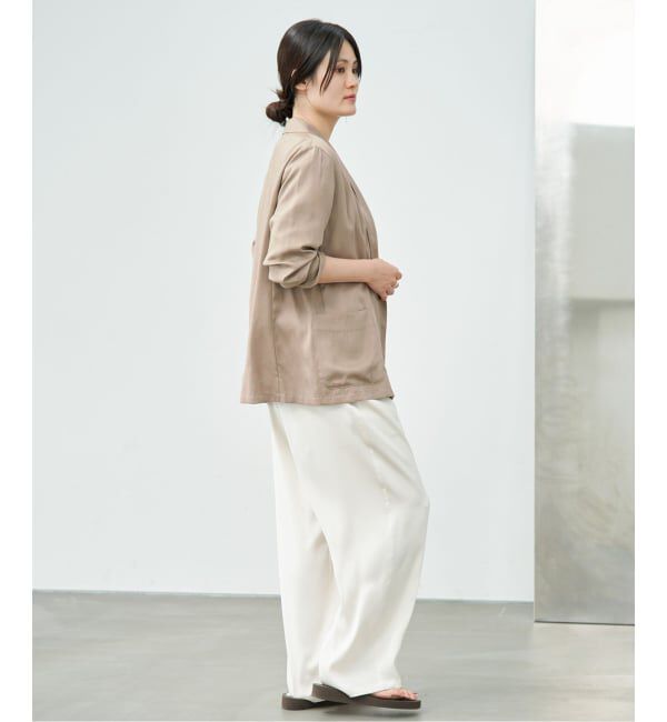 IENA「《接触冷感/手洗い可/セットアップ対応》テンダーツイル リラックスジャケット」|テーラードジャケット|