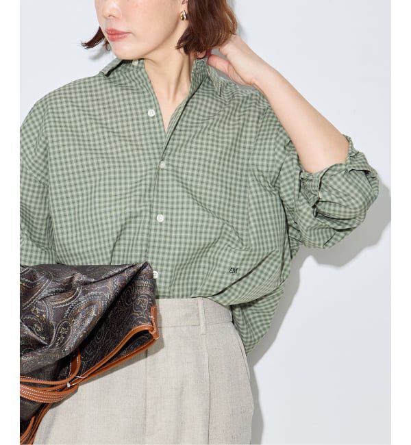 journal standard L'essage「【PARROTT CANVAS/パロットキャンバス】PCM Regular Shirt - Small：シャツ」|シャツ・ブラウス|グリーン