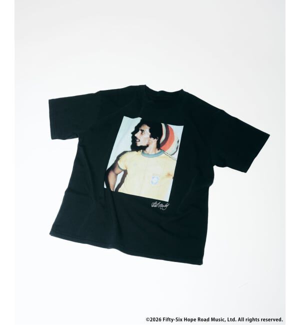 JOURNAL STANDARD「Bob Marley / ボブ・マーリー プリント Tシャツ」|Tシャツ・カットソー|ブラック