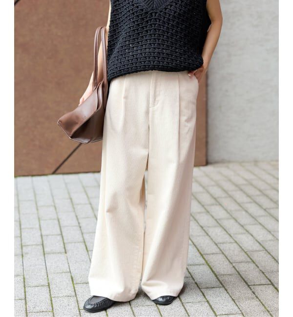 JOURNAL STANDARD relume「《追加予約 / 新色》ウォッシャブルコーデュロイタックワイドパンツ」|その他|