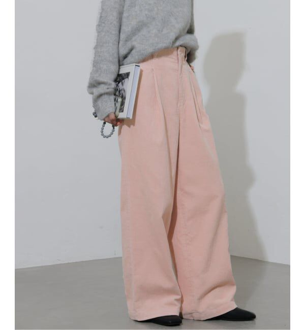 JOURNAL STANDARD relume「《追加予約 / 新色》ウォッシャブルコーデュロイタックワイドパンツ」|その他|ピンク