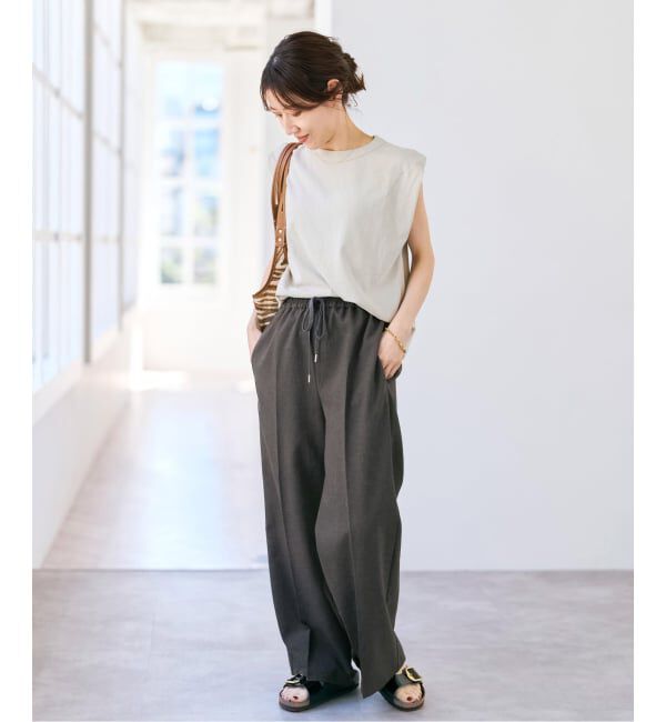 Spick and Span「《手洗い可 / 追加2》PEウォッシャブルイージースラックスパンツ」|スラックス|