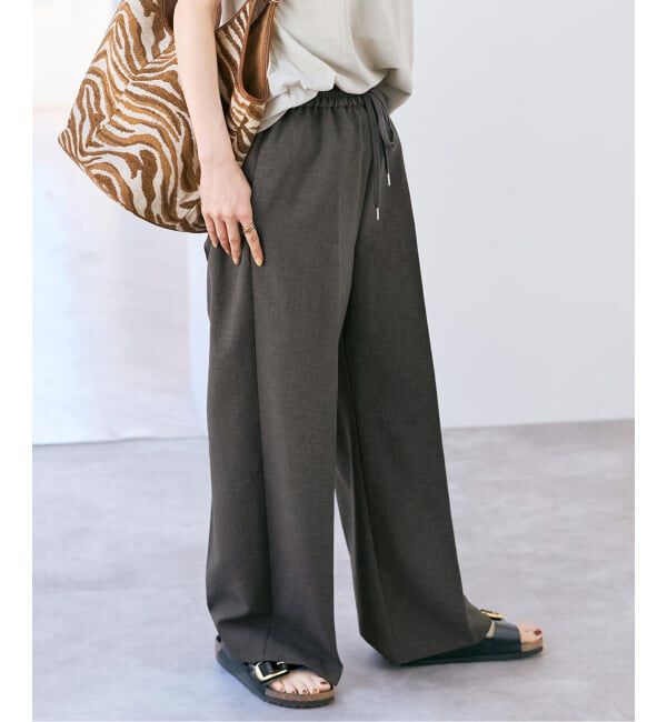 Spick and Span「《手洗い可 / 追加2》PEウォッシャブルイージースラックスパンツ」|スラックス|