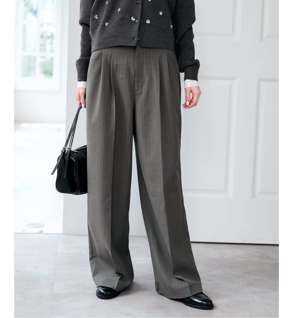 U by SPICK&SPAN「《予約》ドライストレッチベルトスラックス」|スラックス|