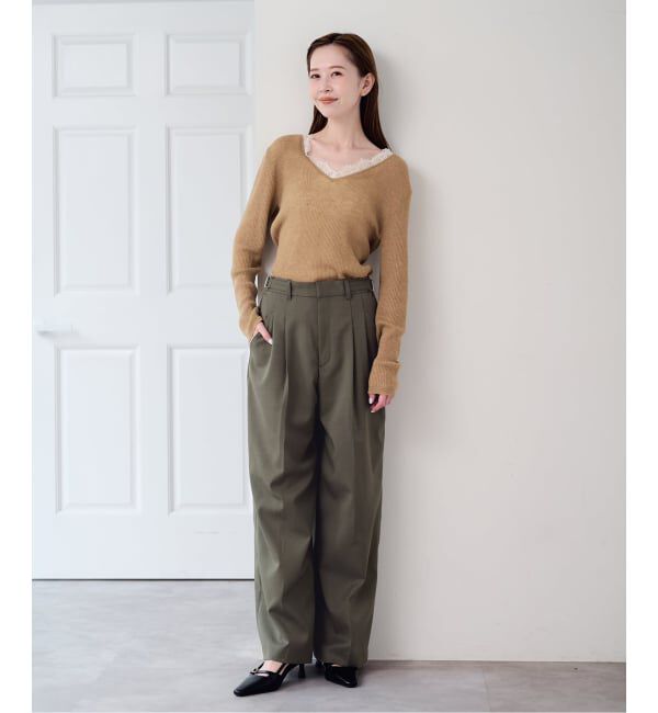 U by SPICK&SPAN「《予約》ドライストレッチベルトスラックス」|スラックス|