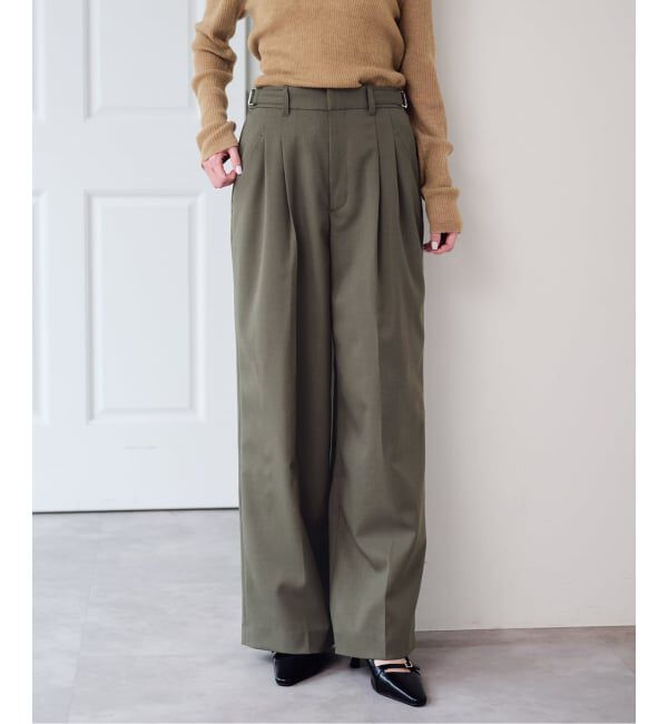 U by SPICK&SPAN「《予約》ドライストレッチベルトスラックス」|スラックス|