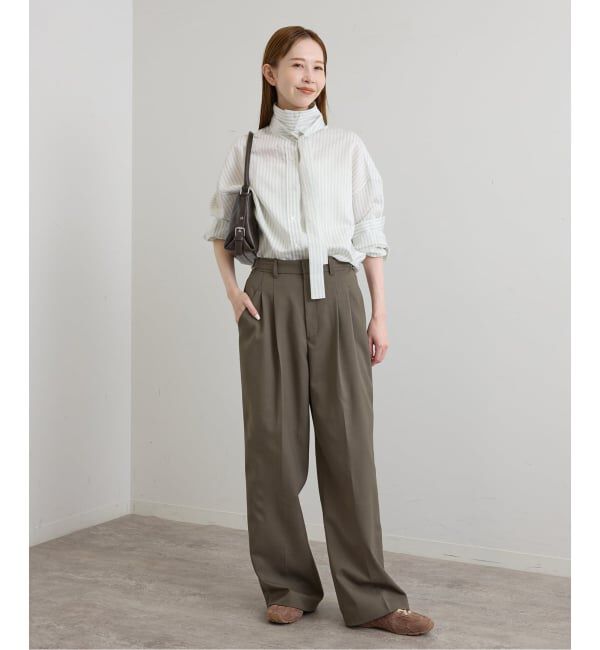 U by SPICK&SPAN「《予約》ドライストレッチベルトスラックス」|スラックス|