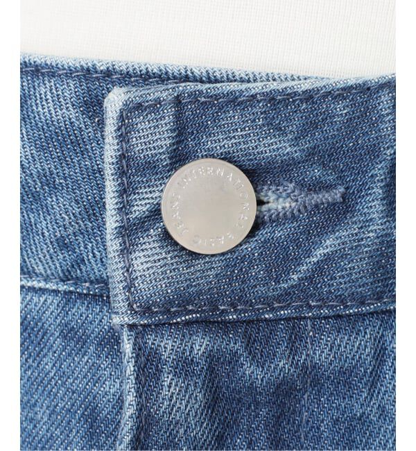 U by SPICK&SPAN「《予約》レースヘムルーズストレートパンツ」|デニム|