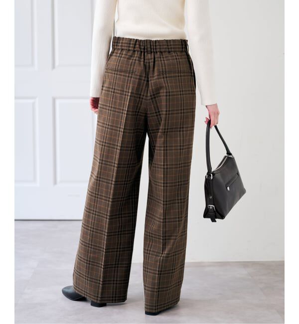 U by SPICK&SPAN「《予約》裏起毛タックパンツ」|スラックス|