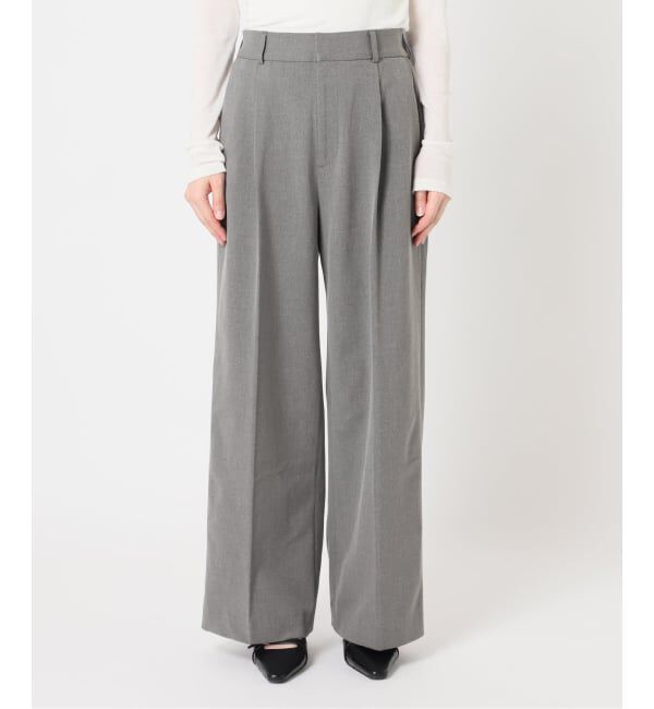 U by SPICK&SPAN「《予約》裏起毛タックパンツ」|スラックス|