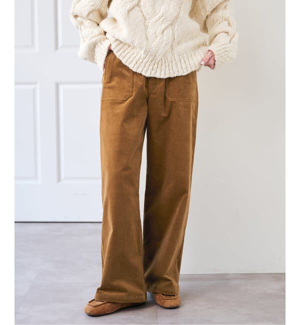 U by SPICK&SPAN「《予約》コーデュロイストレッチパンツ」|その他|キャメル A