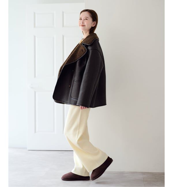 U by SPICK&SPAN「《予約》襟つきニットロングオールインワン」|オールインワン|