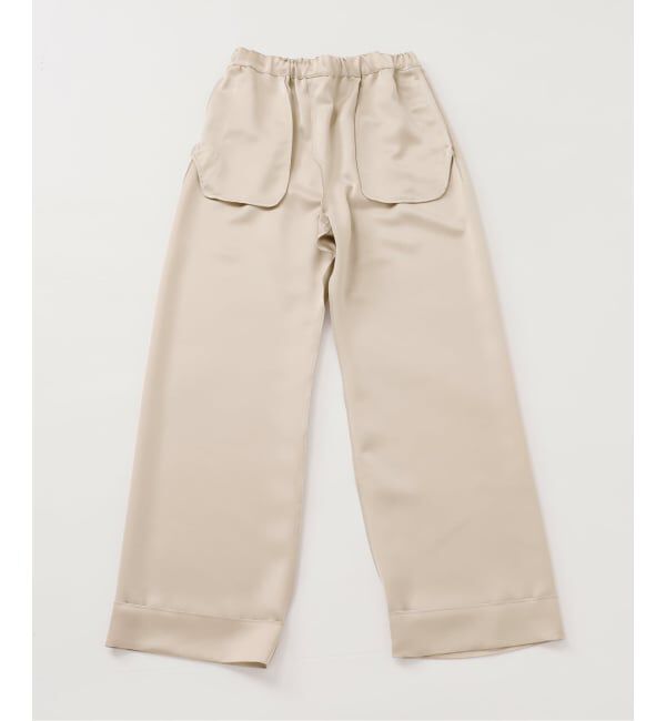 Spick and Span「《予約》裏微起毛サテンイージーパンツ」|スラックス|