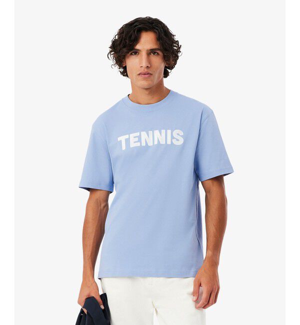 LACOSTE「テニスプリントTシャツ」|Tシャツ・カットソー|ライトブルー