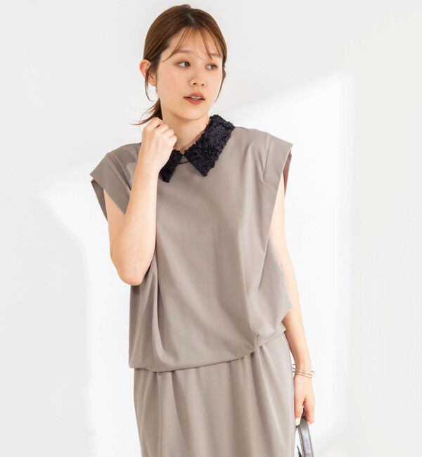 NOLLEY'S「《セットアップ対応/接触冷感》【BECシリーズ】ウォッシャブルハイスペックジャージノースリーブ」|Tシャツ・カットソー|
