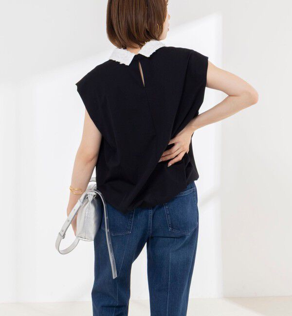 NOLLEY'S「《セットアップ対応/接触冷感》【BECシリーズ】ウォッシャブルハイスペックジャージノースリーブ」|Tシャツ・カットソー|