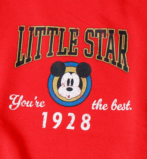 GLOSTER「【MICKEY/ミッキー】裏起毛クルーネックトレーナー 袖デニム」|スウェット・ジャージ|