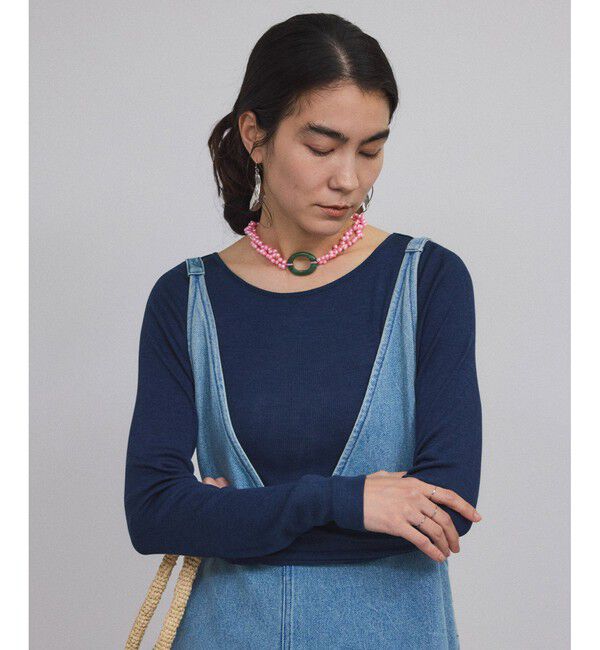SALON adam et rope'「Hug Silk ラウンドネックプルオーバー」|Tシャツ・カットソー|