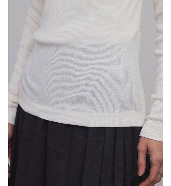 SALON adam et rope'「Hug Silk ラウンドネックプルオーバー」|Tシャツ・カットソー|