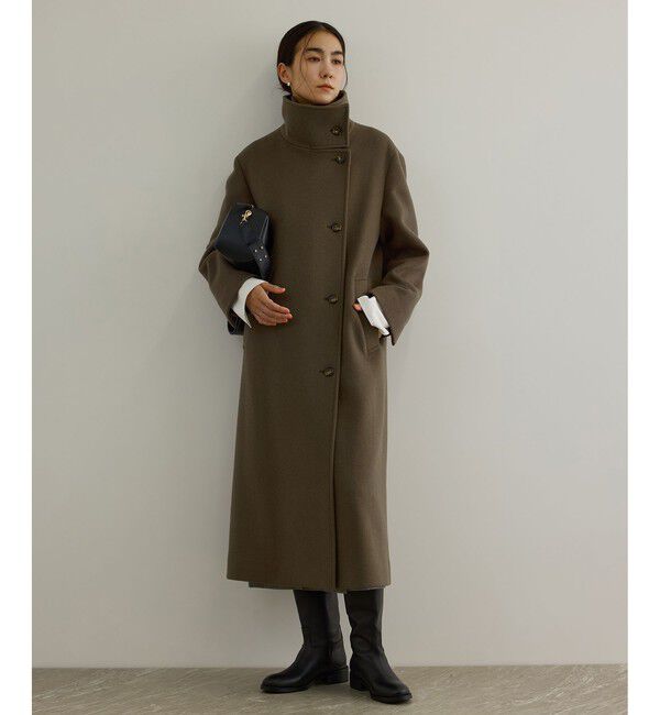 SALON adam et rope'「【WEB限定】スタンドカラー2WAYロングコート」|ダウン|