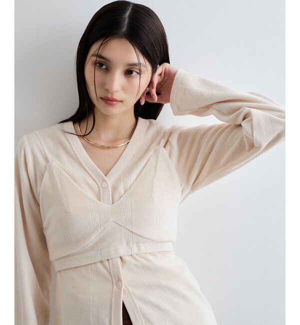 VIS「【Miller】VIS別注モデルベロアルームブラ【洗える】」|キャミソール|