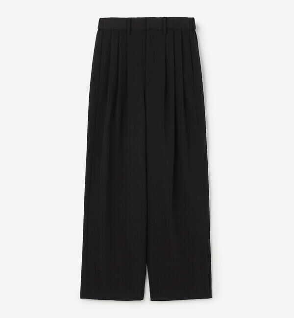 Morris & Sons「MORRIS & SONS | 3タック ワイドパンツ WOMEN」|その他|BLACK